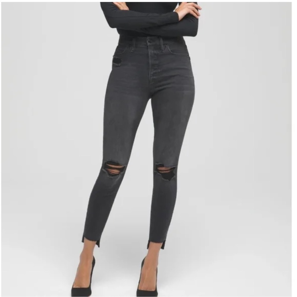 Good American High Waist Crop Skinny Jeans